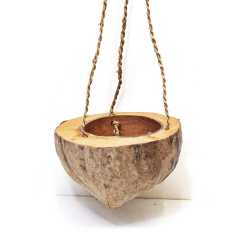 Lampion z Kokosa, Kwietnik, dekoracja wisząca, Hand Made